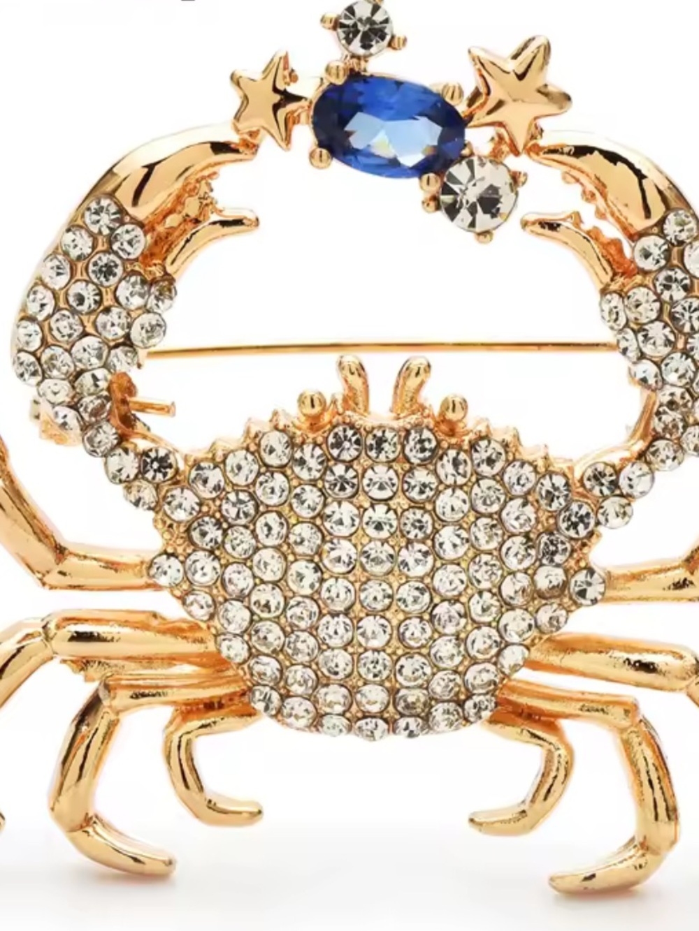 Coastal Crab Gold Sapphire Brooch - Picture 8 of 8